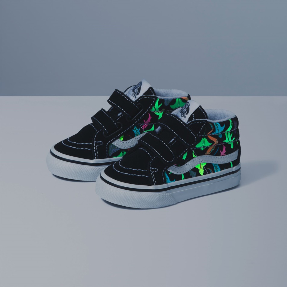 Vans Toddler Sk8-mid Reissue V Glow Cápák Fekete Multi
