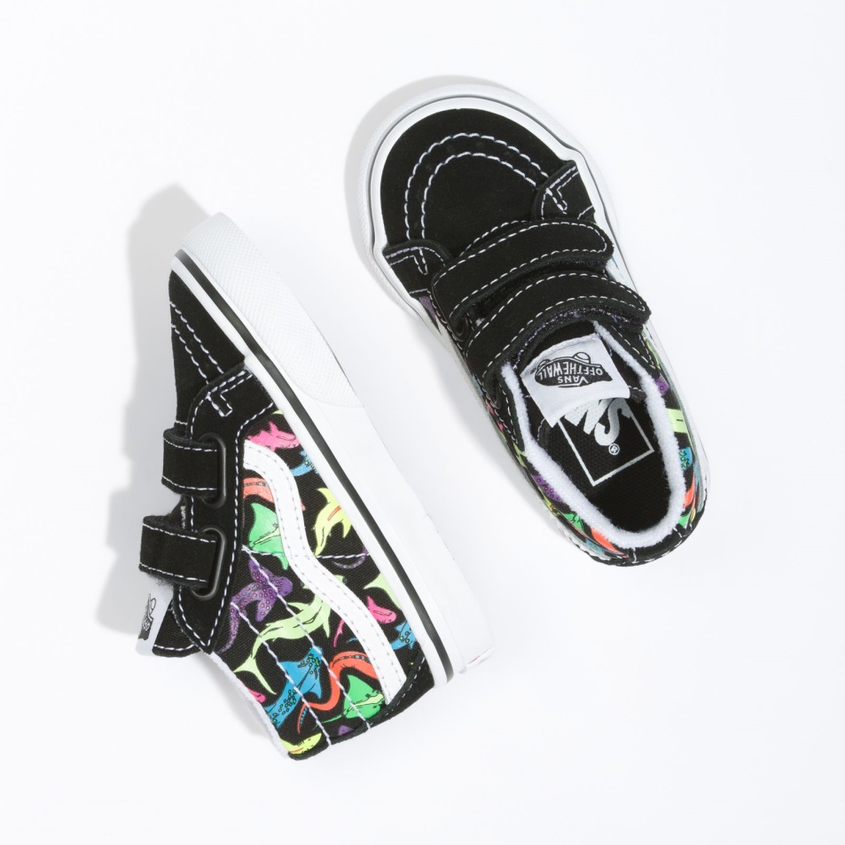 Vans Toddler Sk8-mid Reissue V Glow Cápák Fekete Multi