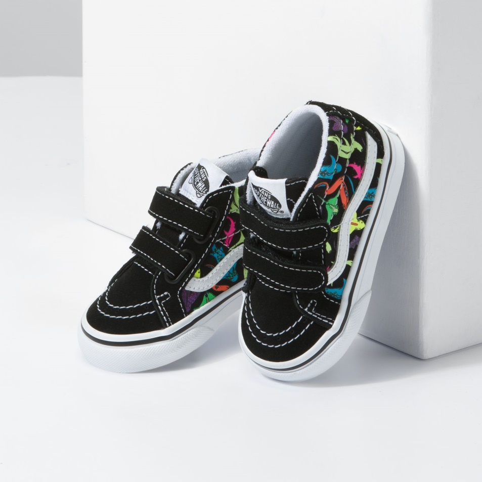 Vans Toddler Sk8-mid Reissue V Glow Cápák Fekete Multi