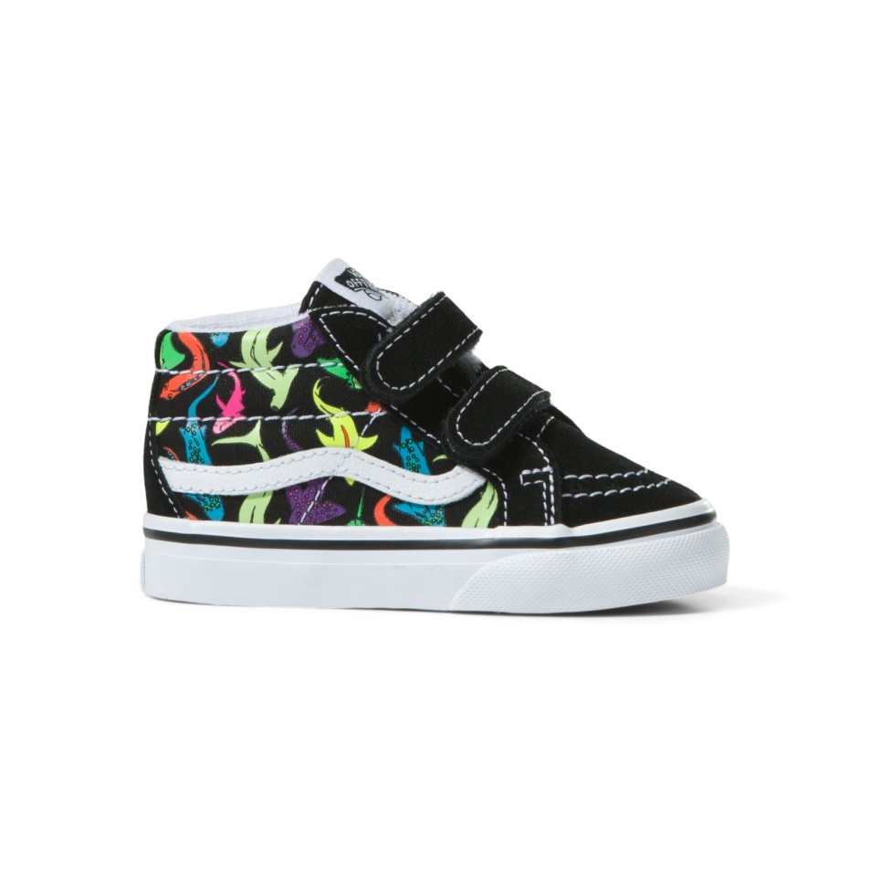 Vans Toddler Sk8-mid Reissue V Glow Cápák Fekete Multi