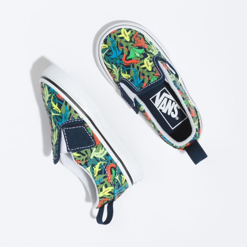 Vans Toddler Slip-on V Glow Cápák Ruha Kék