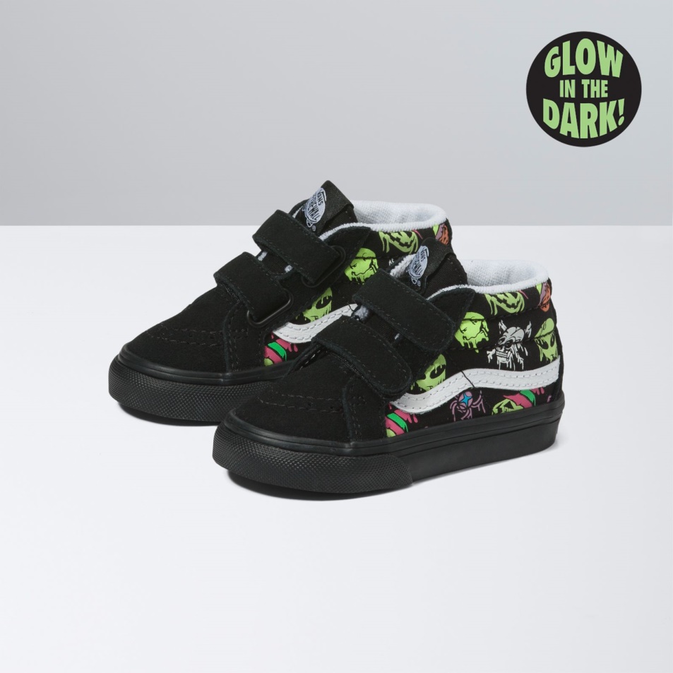 Vans Toddler Trippy Drip Glow Sk8-mid Reissue V Fekete