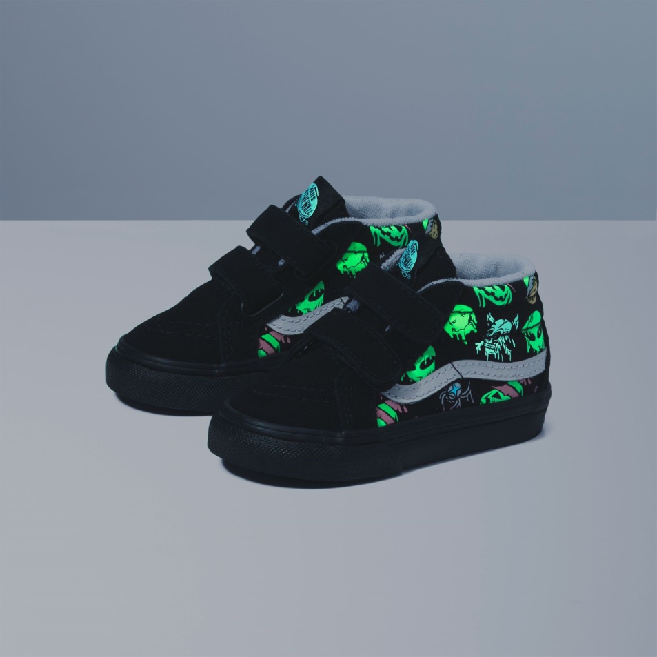 Vans Toddler Trippy Drip Glow Sk8-mid Reissue V Fekete