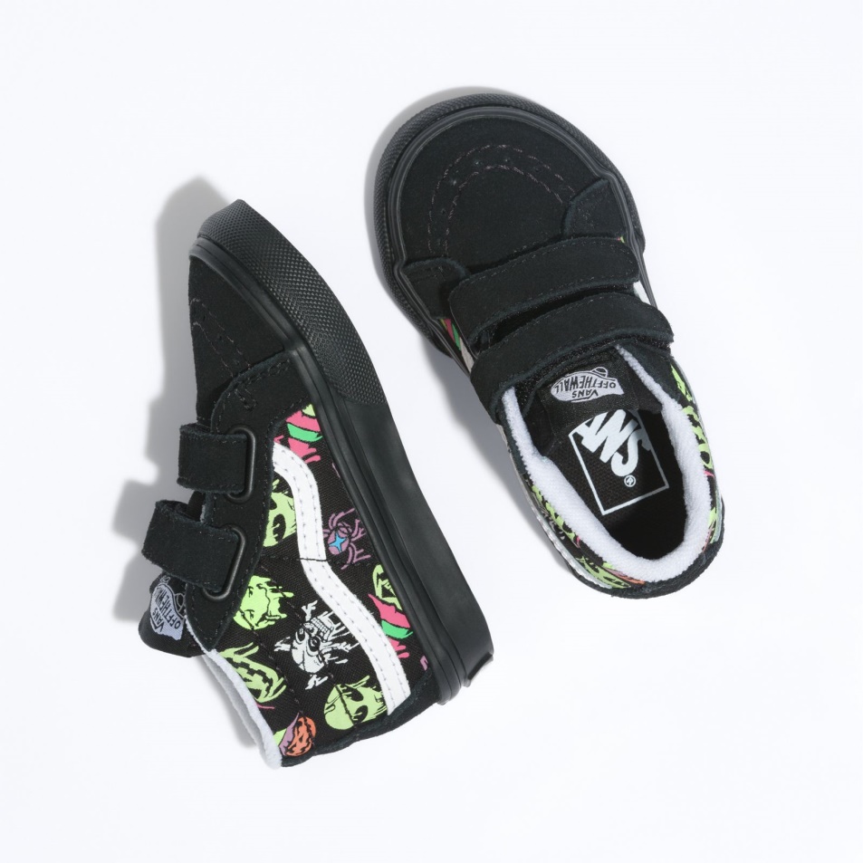 Vans Toddler Trippy Drip Glow Sk8-mid Reissue V Fekete