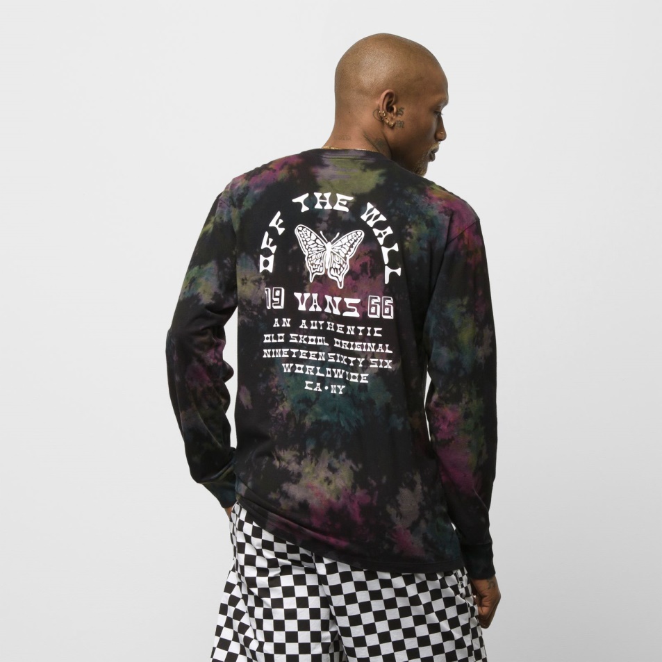 Vans Tri Tie Dye Hosszú Ujjú Póló Fekete
