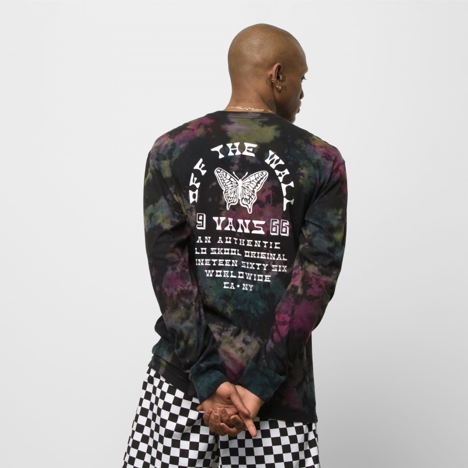 Vans Tri Tie Dye Hosszú Ujjú Póló Fekete