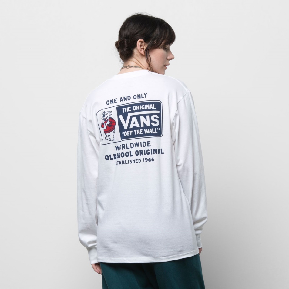 Vans Van Doren Bear Hosszú Ujjú Póló Fehér