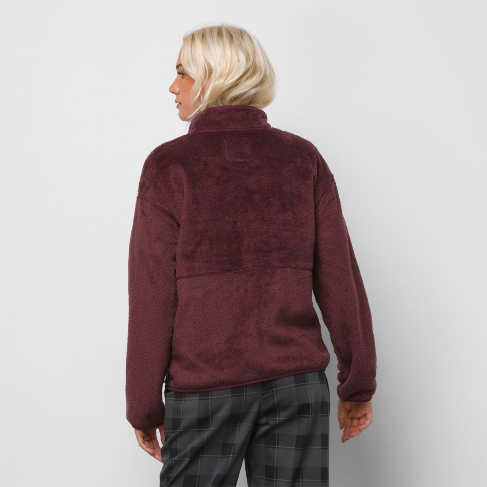 Furgonok Hullámzó Gúnyos Nyakú Sherpa Full Zip Catawba Grape