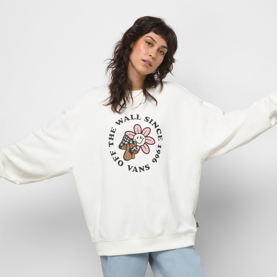 Vans Zen Vibes Túlméretezett Legénység Mályvacukor