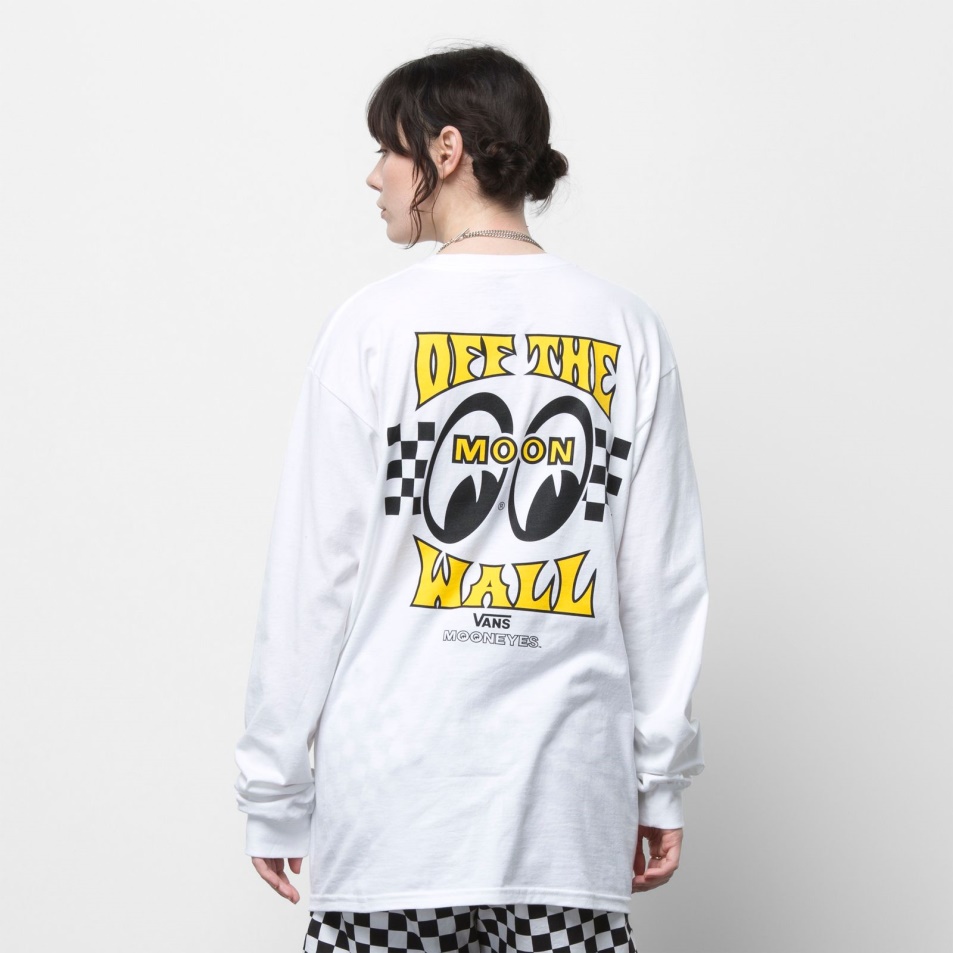 Vans X Mooneyes Hosszú Ujjú Póló Fehér