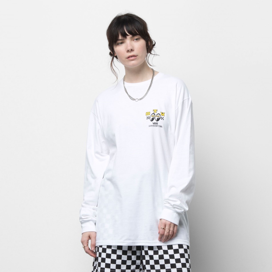 Vans X Mooneyes Hosszú Ujjú Póló Fehér
