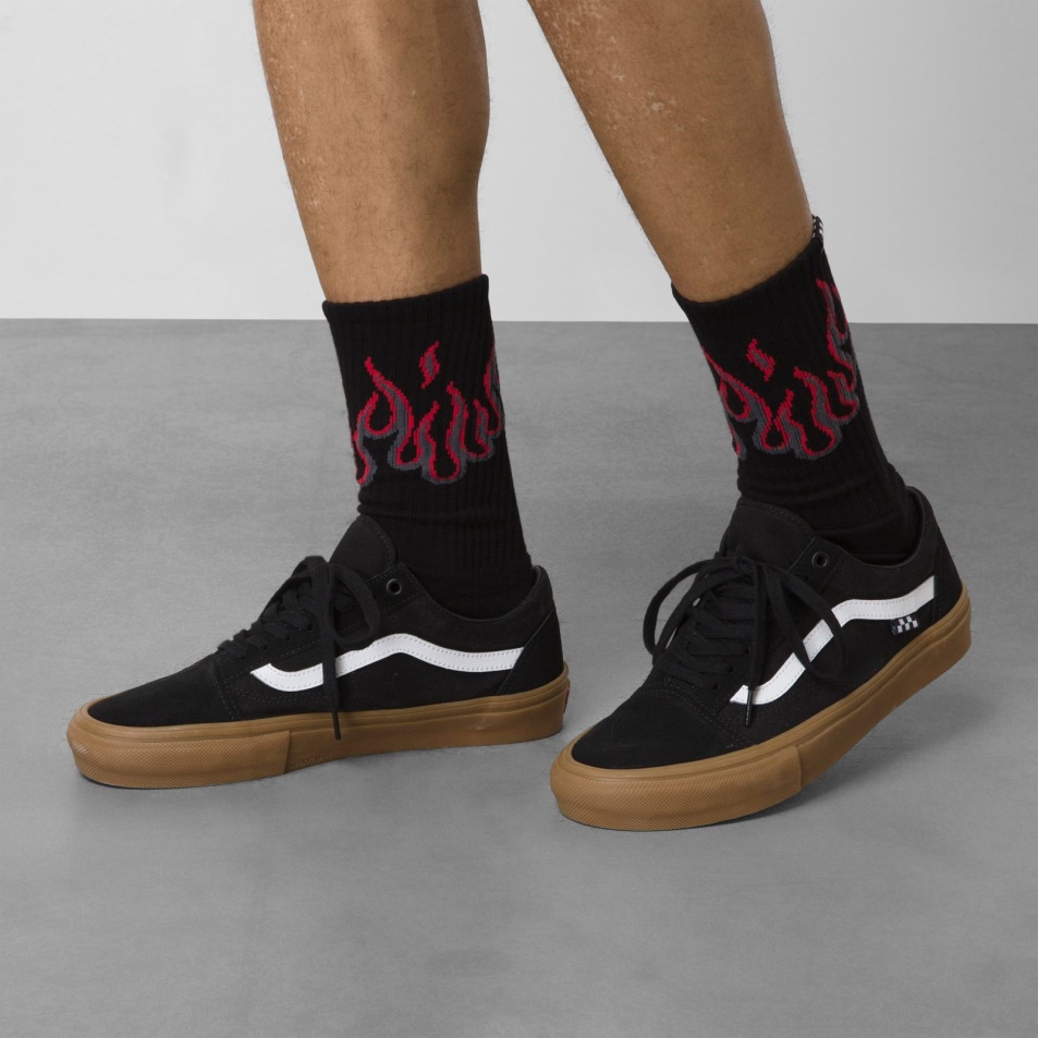Furgonok X Thrasher Flame Crew Zokni Fekete