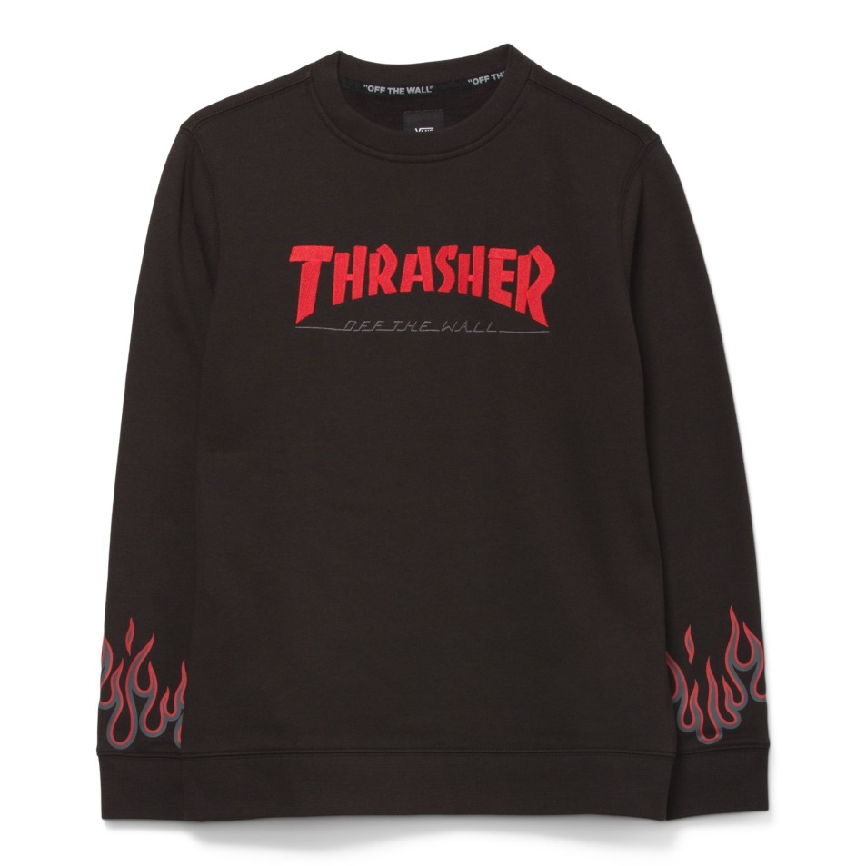 Furgonok X Thrasher Gyerekek Flame Crewneck Fekete