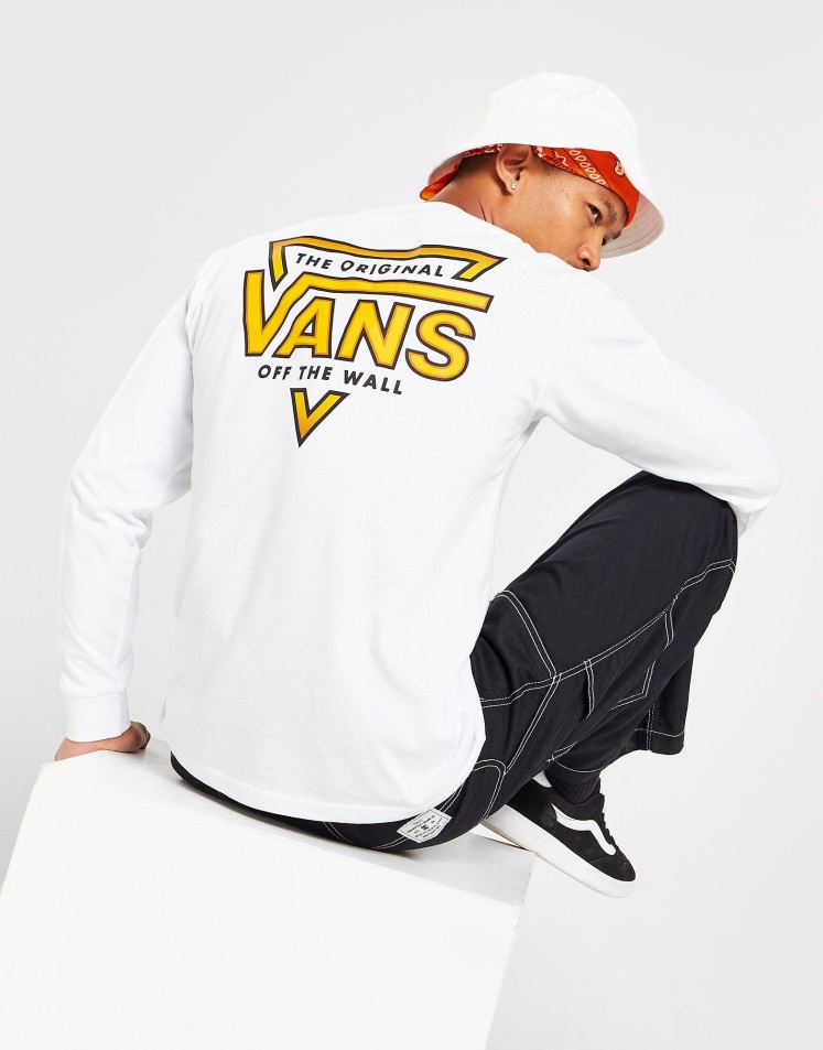 Vans Tri Logós Hosszú Ujjú Póló Fehér