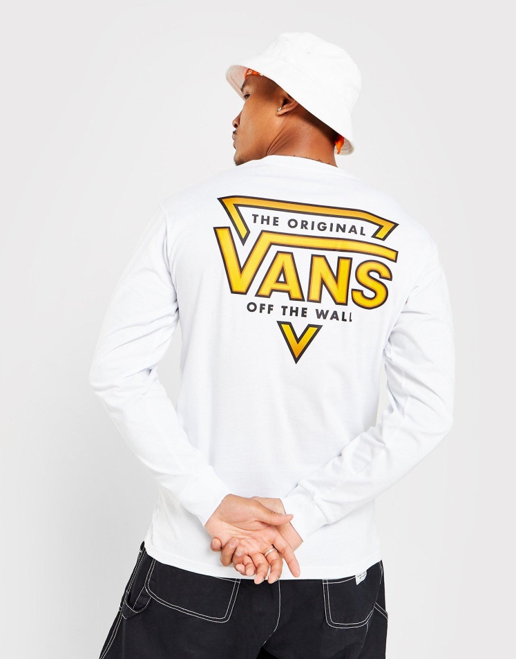 Vans Tri Logós Hosszú Ujjú Póló Fehér