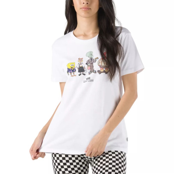 Homokos Liang Spongebob X Vans Boyfriend Póló Fehér