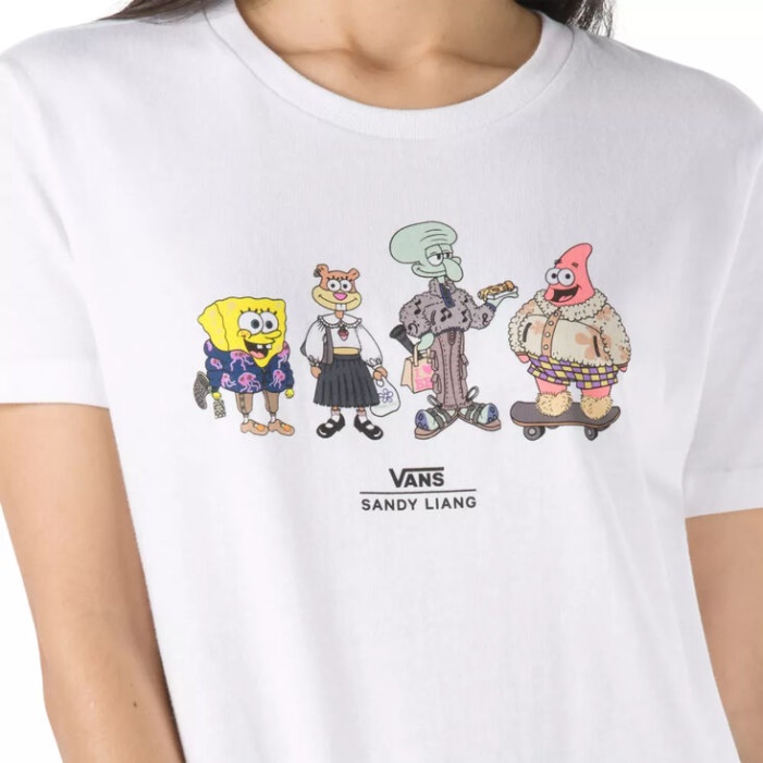 Homokos Liang Spongebob X Vans Boyfriend Póló Fehér