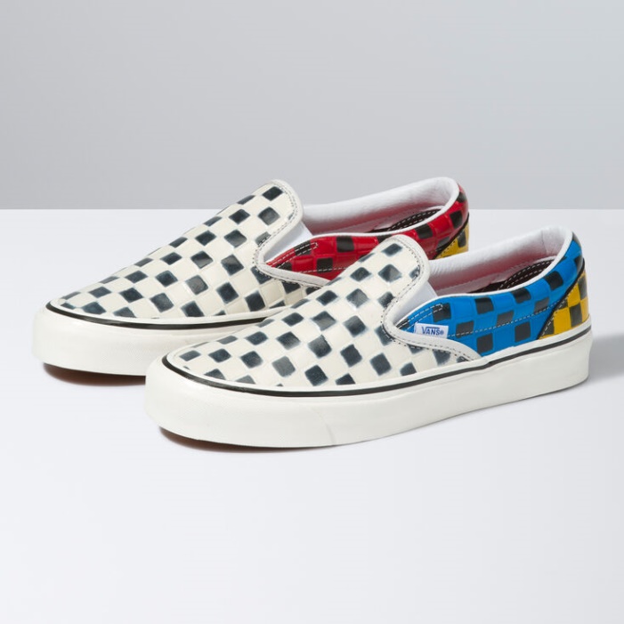 Vans Anaheim Gyári Bőr Csekk Klasszikus Slip-on 98 Dx Bőr Check-multi