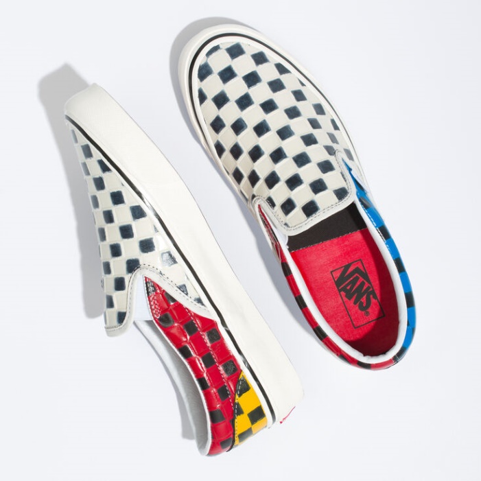 Vans Anaheim Gyári Bőr Csekk Klasszikus Slip-on 98 Dx Bőr Check-multi