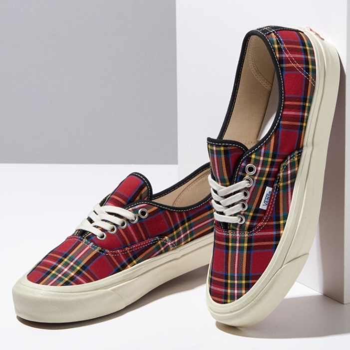 Vans Anaheim Factory Og Kockás Autentikus 44 Dx és Kockás Piros-zöld