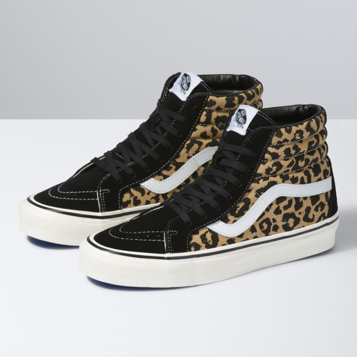 Vans Anaheim Gyári Sk8-hi 38 Dx Black-tan Leopard
