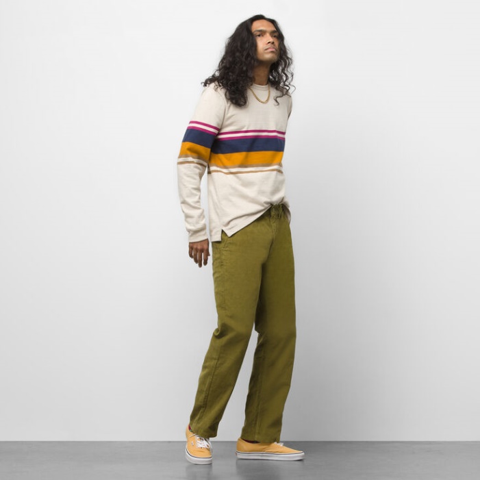 Furgonok Autentikus Chino Cord Relaxed Nadrág Avokádó