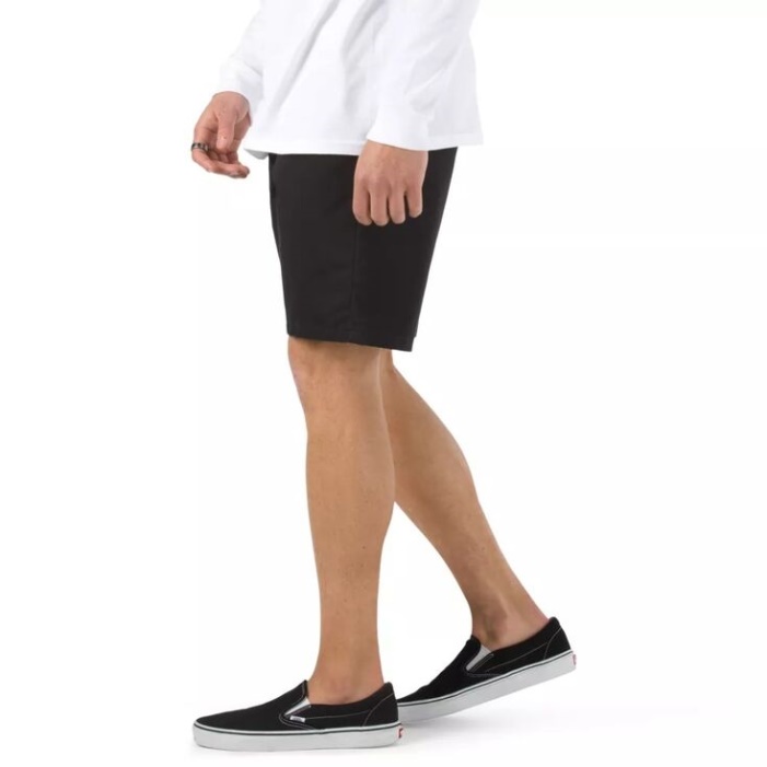 Furgonok Autentikus Chino Relaxed Rövid Fekete