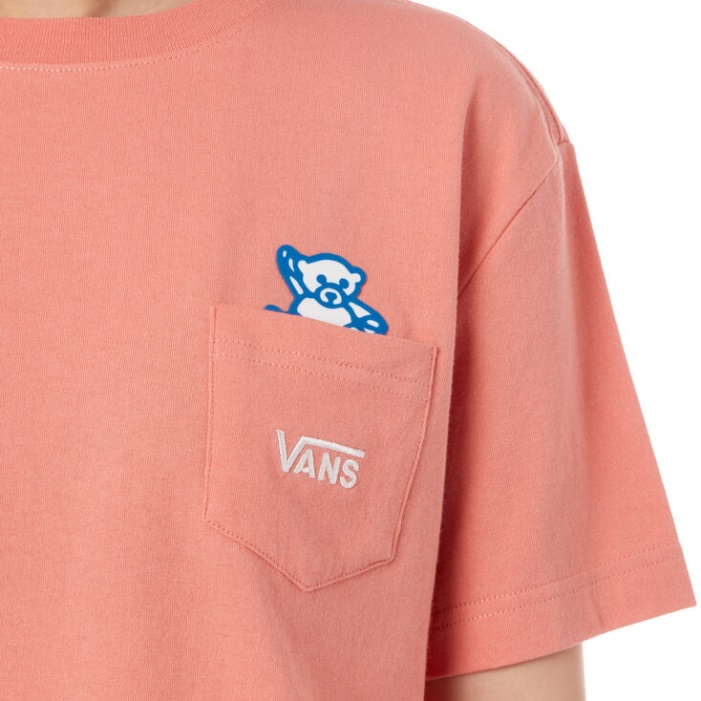 Vans Bear Beágyazott Zsebes Póló Terrakotta