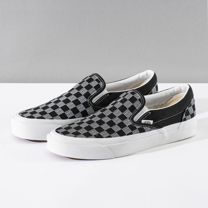Kisteherautók Ellenőrző Csekk Klasszikus Slip-on 98 Dx Fekete Ellenőrző