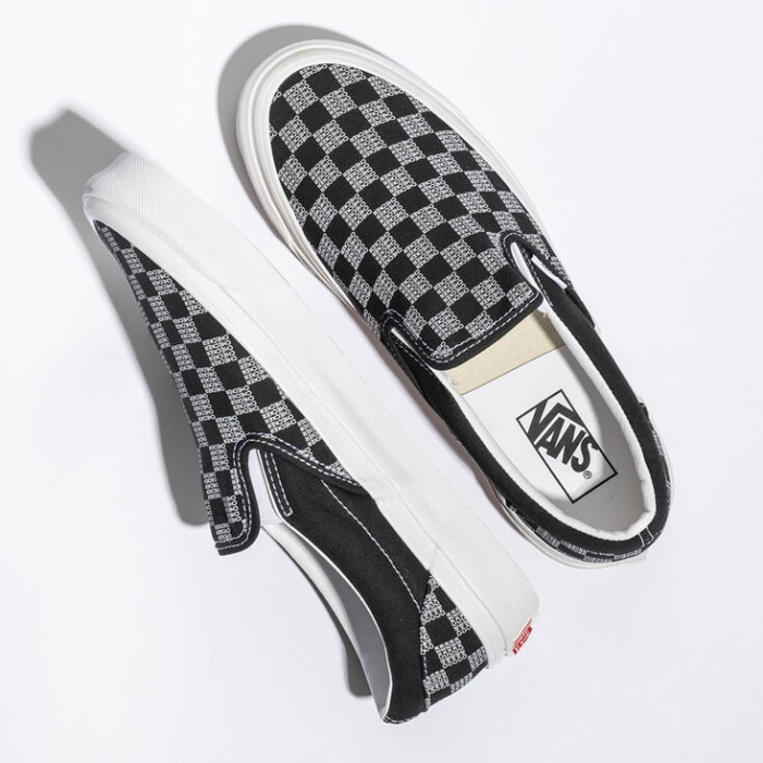 Kisteherautók Ellenőrző Csekk Klasszikus Slip-on 98 Dx Fekete Ellenőrző