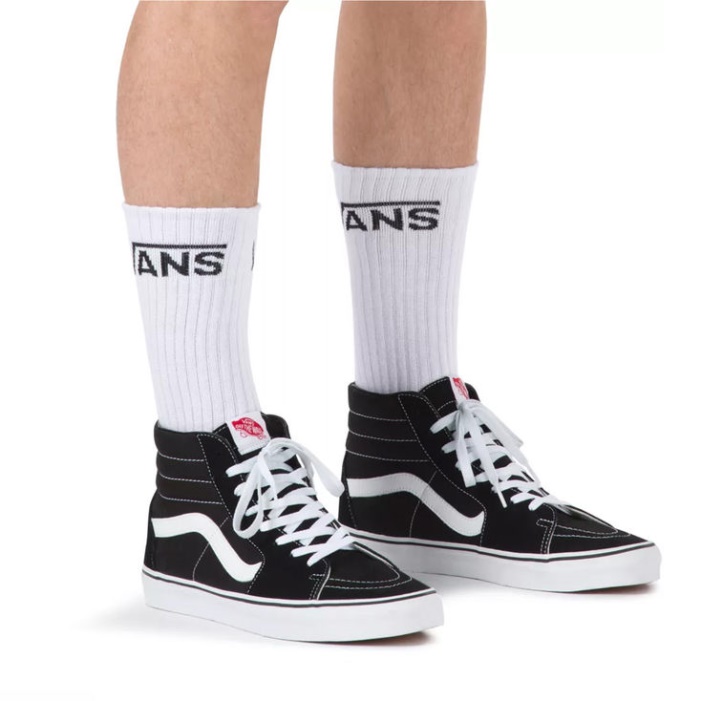 Vans Classic Crew Zokni (6,5-9 Méret 3 Csomag) Fehér