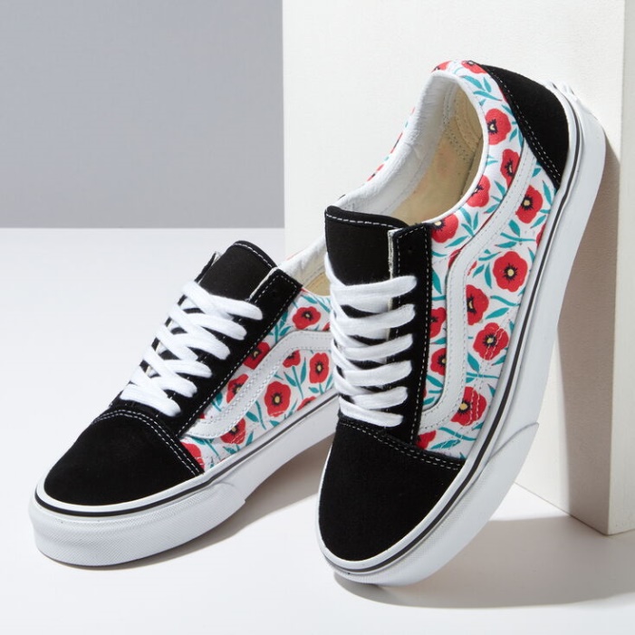 Vans Virágok Old Skool Black-true White