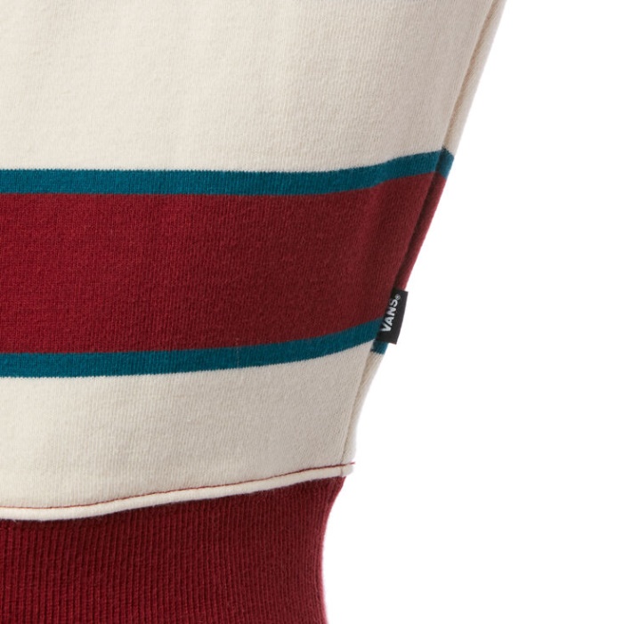 Furgonok Frohlich Stripe Crew Pulóver Gránátalma Csík