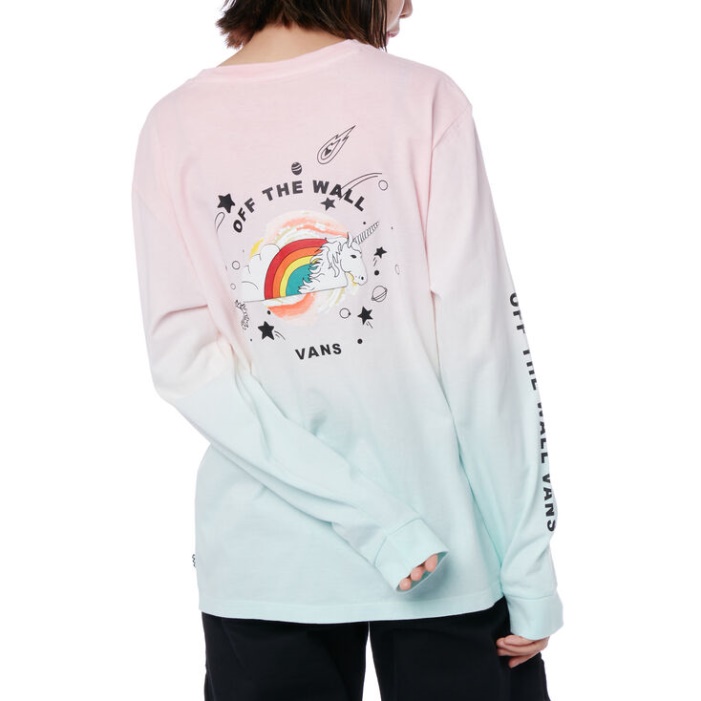 Vans Gradient Festett Hosszú Ujjú Póló Szivárvány Színátmenet
