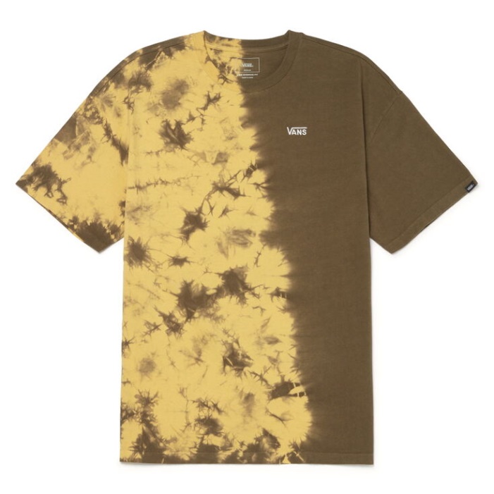 Vans Half Tiedye Rövid Ujjú Póló Sárga Mosás