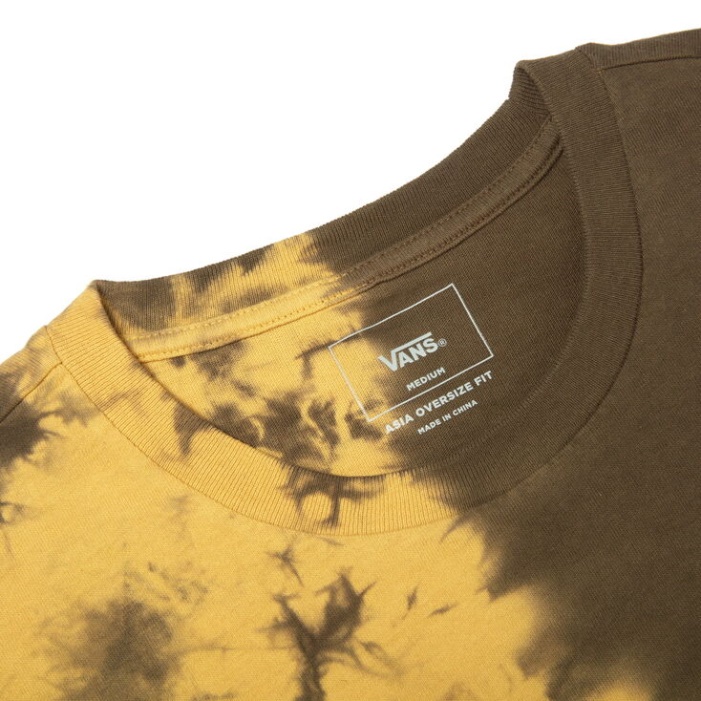 Vans Half Tiedye Rövid Ujjú Póló Sárga Mosás