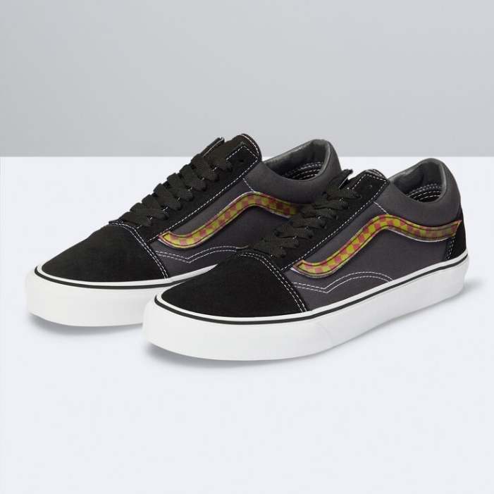 Furgonok Lencse Alakú Sidestripe Old Skool Black-asphalt