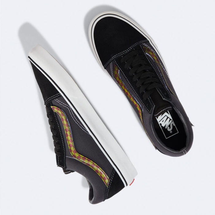 Furgonok Lencse Alakú Sidestripe Old Skool Black-asphalt