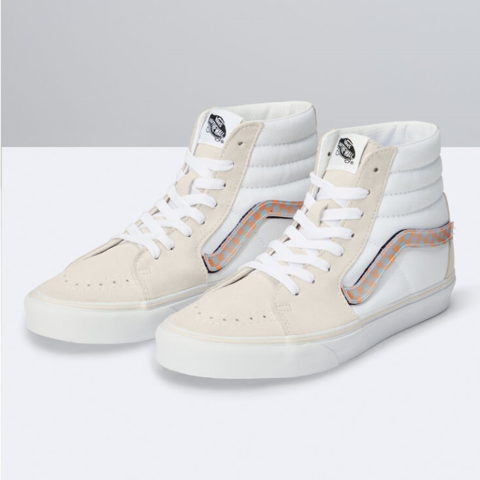 Vans Lencse Alakú Sidestripe Sk8-hi Blanc De Blanc-true White