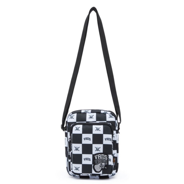 Furgonok új Egyetemi Crossbody Fekete Koponyaellenőrző
