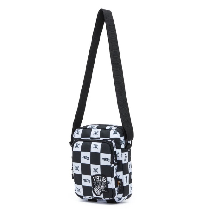Furgonok új Egyetemi Crossbody Fekete Koponyaellenőrző