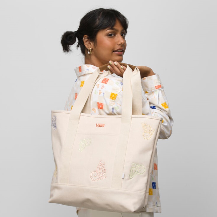 Vans Paisley Csekk Virágos Tote Bag Mályvacukor