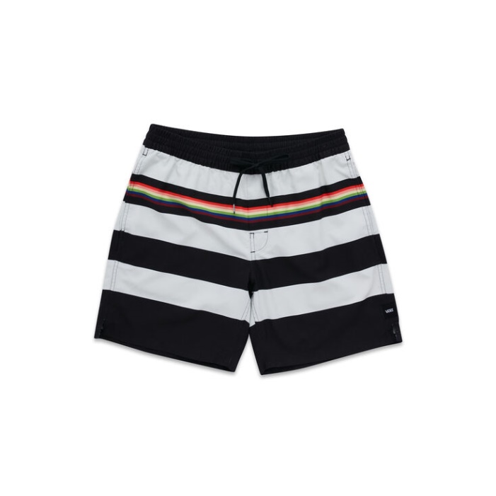 Vans Pride Csíkos Röplabda Boardshorts Fekete-szivárvány