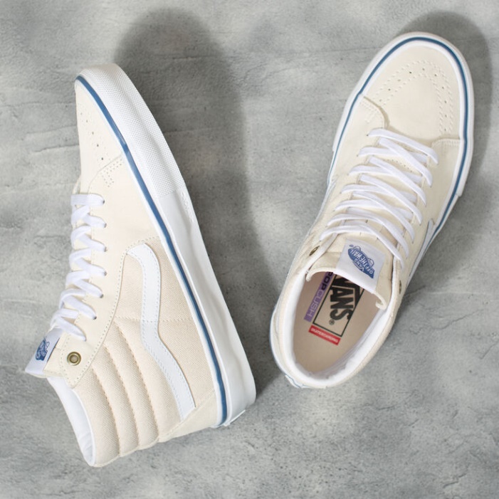 Vans Raw Canvas Skate Sk8-hi Raw Canvas Classic White