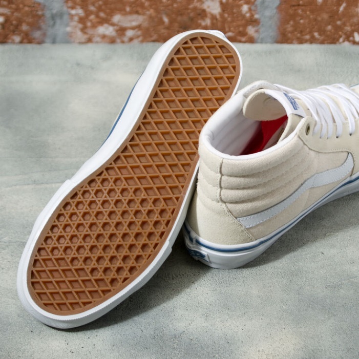 Vans Raw Canvas Skate Sk8-hi Raw Canvas Classic White