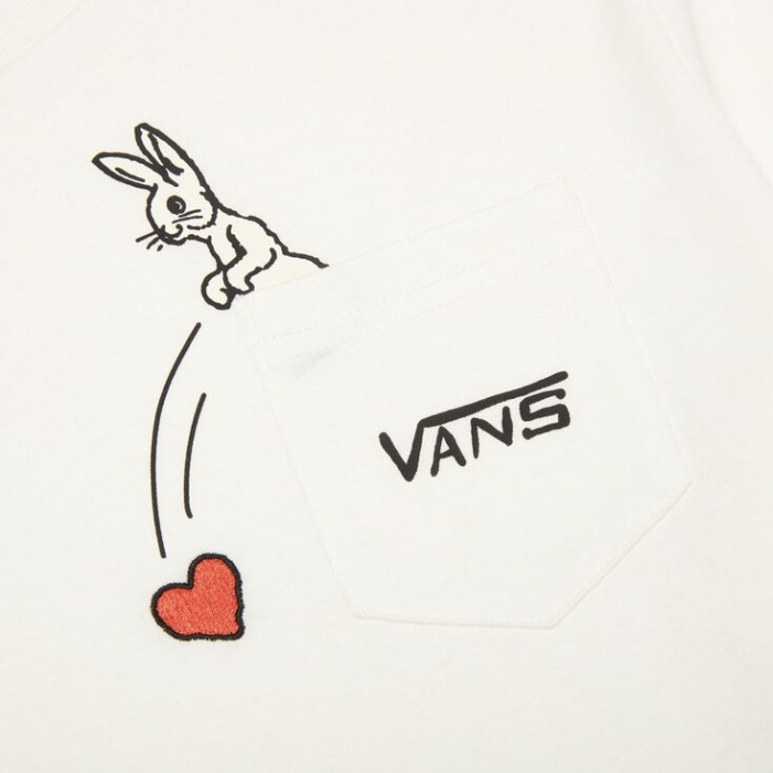 Vans Retro Groove Tömör Zsebes Rövid Ujjú Póló Mályvacukor