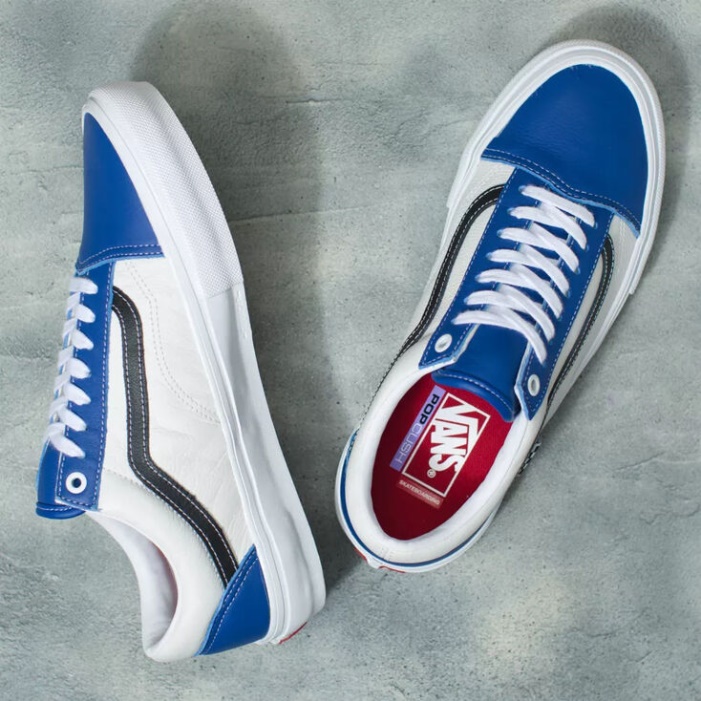 Furgonok Sport Bőr Korcsolya Old Skool True Blue-white