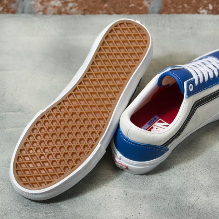 Furgonok Sport Bőr Korcsolya Old Skool True Blue-white
