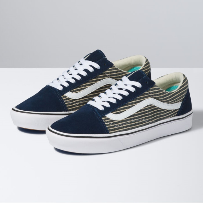 Vans Stripe Comfycush Old Skool Ruha Blues-true White