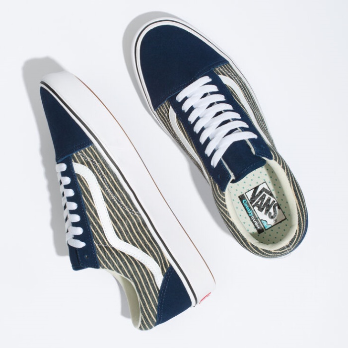 Vans Stripe Comfycush Old Skool Ruha Blues-true White